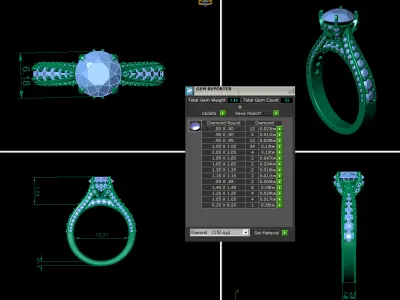 Woman Wedding Ring 270 3D print model