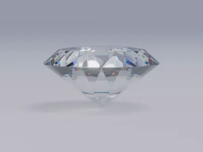 Round Diamond Ideal Cut 3D model