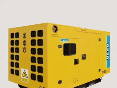 Jenerator power generator Low-poly 3D model