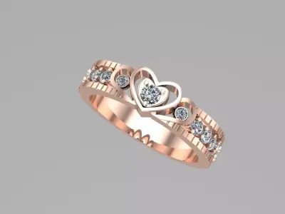 Heart Ring 3D model
