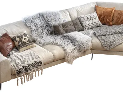 Joy shaped corner sofa 3D model