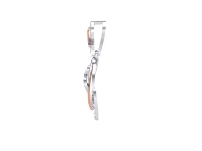 candera collection silver and rose gold necklace 3D print model