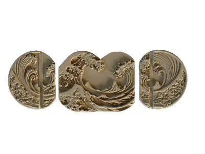 mural decor set wall panel 30 3D model purchase