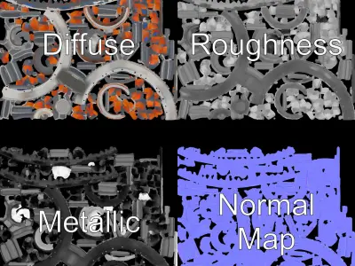 Electric Motor Model Pack  High Detail and Precision Low-poly 3D model