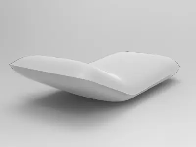 Sunny Loungers Low-poly 3D model