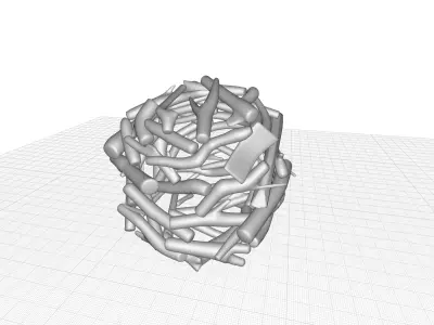 Beachcrest Oak Decorative Ball 3D model