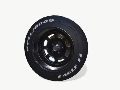 Rally wheel Good Year Low-poly 3D model by gooodg4mes
