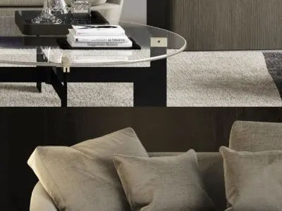 Minotti Grand Jacques Sofa set Free 3D model