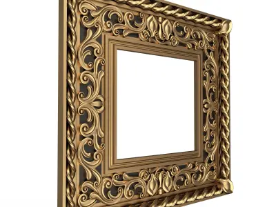 Classic Frame and Mirror 067 Low-poly 3D model