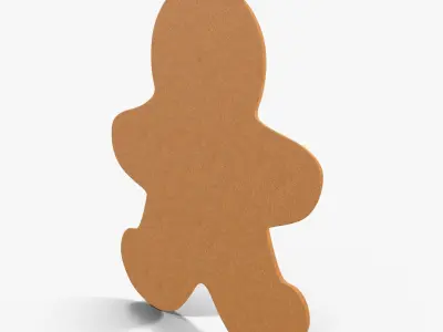 Gingerbread Cookie 4 Low-poly 3D model
