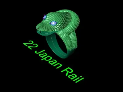 Cobra Snake Ring New Design Cad File  3D model