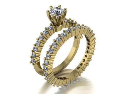 Jewelry Ring Gold 3D print model 16