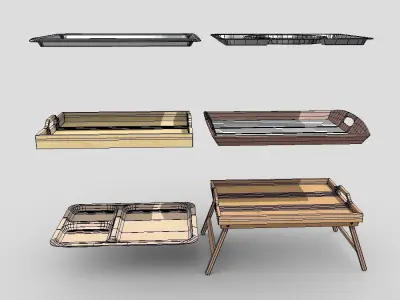 Tray Pack Low-poly 3D model