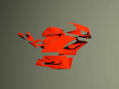 DUCATI frame art  Low-poly 3D model