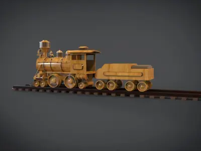 Wooden Train 3D print model