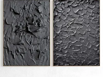 Plaster Two Photo Frame 255 Low-poly 3D model