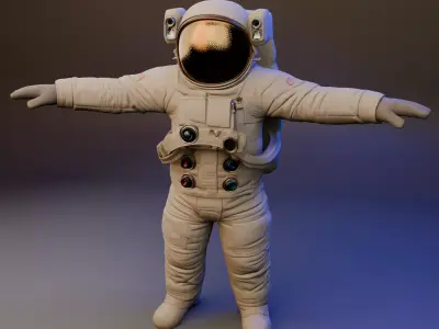 3d model of an astronaut blend gltf Free 3D model
