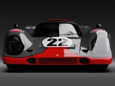 Porsche 917k 1969 Gulf 3D model