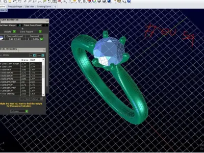 My 018 Wedding lady ring 3D print model