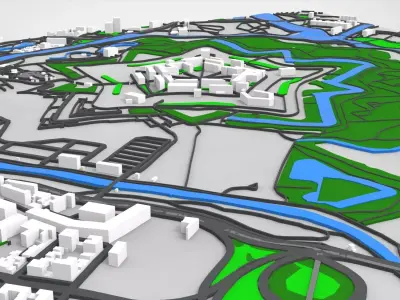 The Citadel of Lille France 3D model