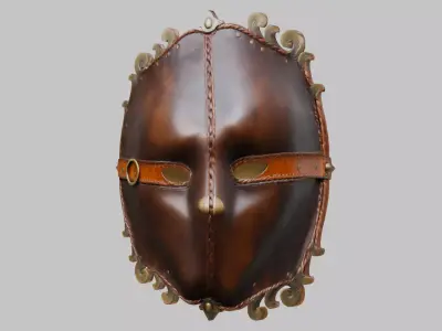 Bronze Head Sculpture Low-poly 3D model