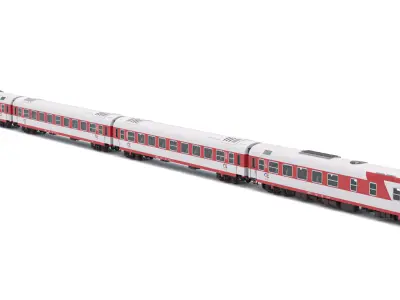 AEG DE IC-2000N Passenger Train 3D model