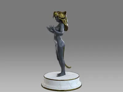 Zodiac Sign Female Leo Low-poly 3D model