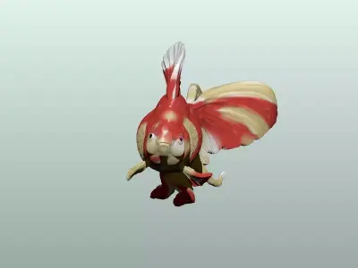 Goldfish Pose 1 3D print model