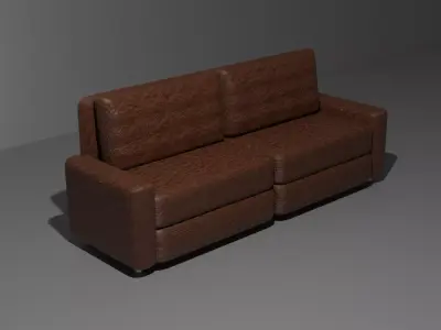 black friday leather sofa by cyberalex Free 3D model