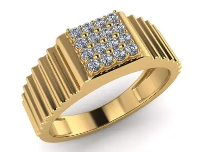 light weight gold diamond rings-C111116SKCH2025990-wt-5-10 3D print model
