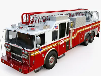 FDNY emergency trucks 3D Model Collection