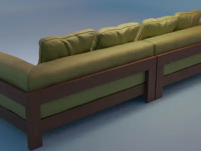  Furniture Studio couch 3D model   Low-poly 3D model