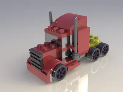 Lego Truck  8664  Free 3D model