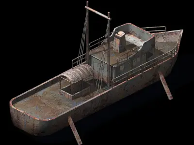 Different dimension - ship ruins 01 3D model