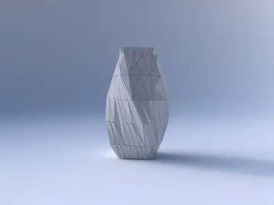 Vase twisted quadratic with random triangle plates 3D print model