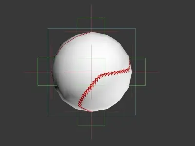 SPORT---BASEBALL---Ball baseball Free low-poly 3D model