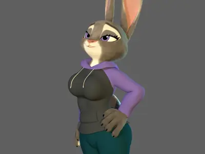 Judy Hopps Model Low-poly 3D model