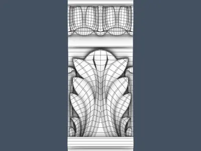 Decorative Crown Molding 3D model 3