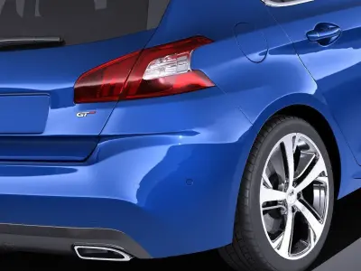 Peugeot 308 GT 2017 VRAY 3D model
