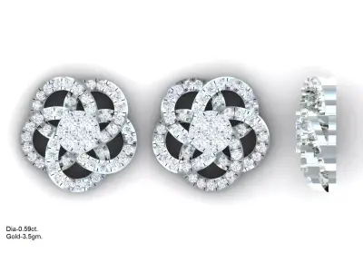 Luxury earrings for 3D printing 3D print model 8
