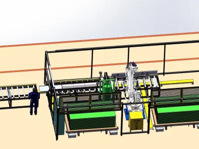  Large manipulator working line  3D model