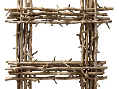 Branch thick decor fundament n2  3D model