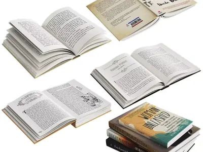 Open Books Set 3D model