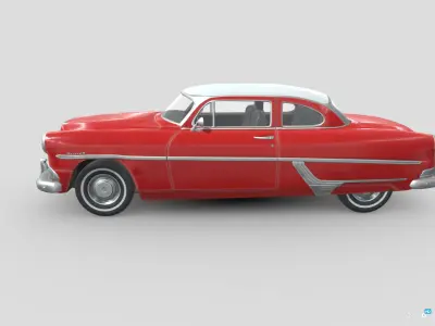 Hudson Hornet 1954 Low-poly 3D model