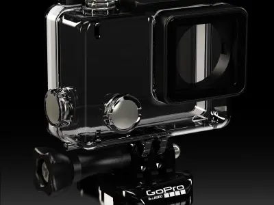 GoPro HERO4 Waterproof Housing Low-poly 3D model