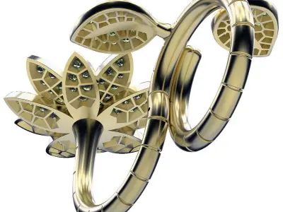 Ring Lotus 3D print model