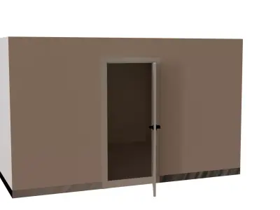 Minimalist Small Room Exterior  Low-Poly 3D House Model Low-poly 3D model