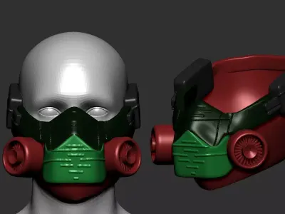helmet high poly sculpt 3d printable  3D model 36