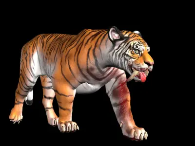 Sabre-toothed Tiger  textures  3D model