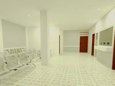 the hospital clinic design interior 3D print model
